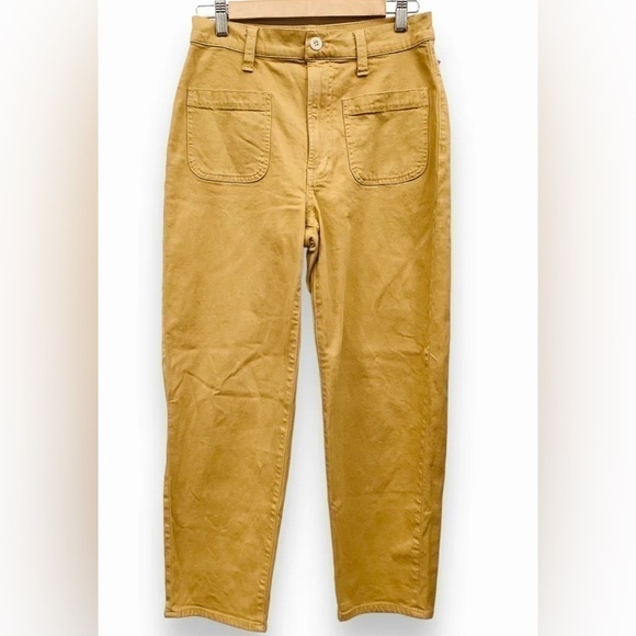 Madewell Pants - Madewell Vintage Tan Utility Cargo Pants Bohemian Bootcut Jeans Womens Size 2